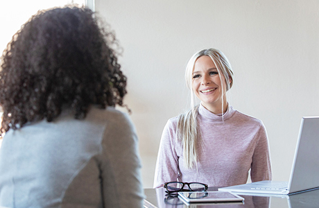 Having a conversation and studying