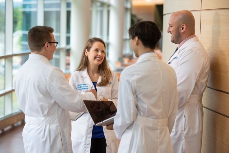 A group of professionals talking